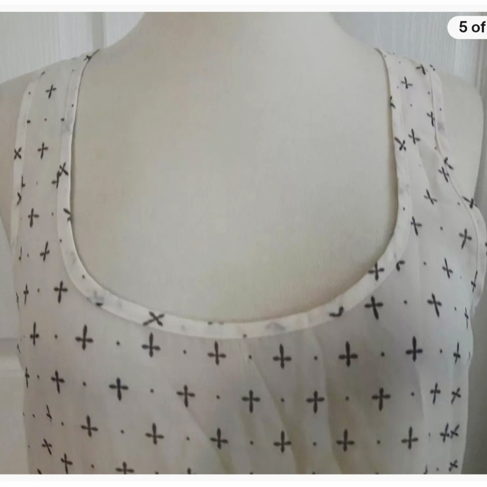 NWT Eyeshadow S Y2K Cover-up SHEER Tank Fairygoth BABYDOLL HI-LO FEMME FLOWY - Picture 10 of 15